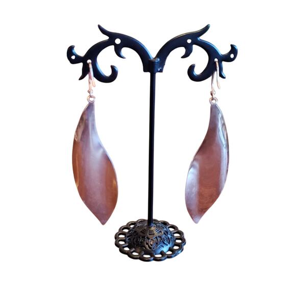 Silpada Sterling silver Freestyle floral and‎ leaf print dangle earrings - Picture 3 of 6